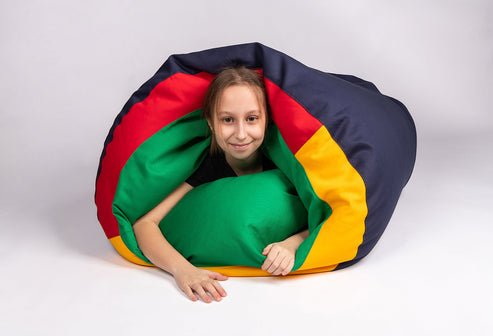 Large Sensory Bean Bag Tunnel Pouf (3 Finishes) - Sensory Equipment