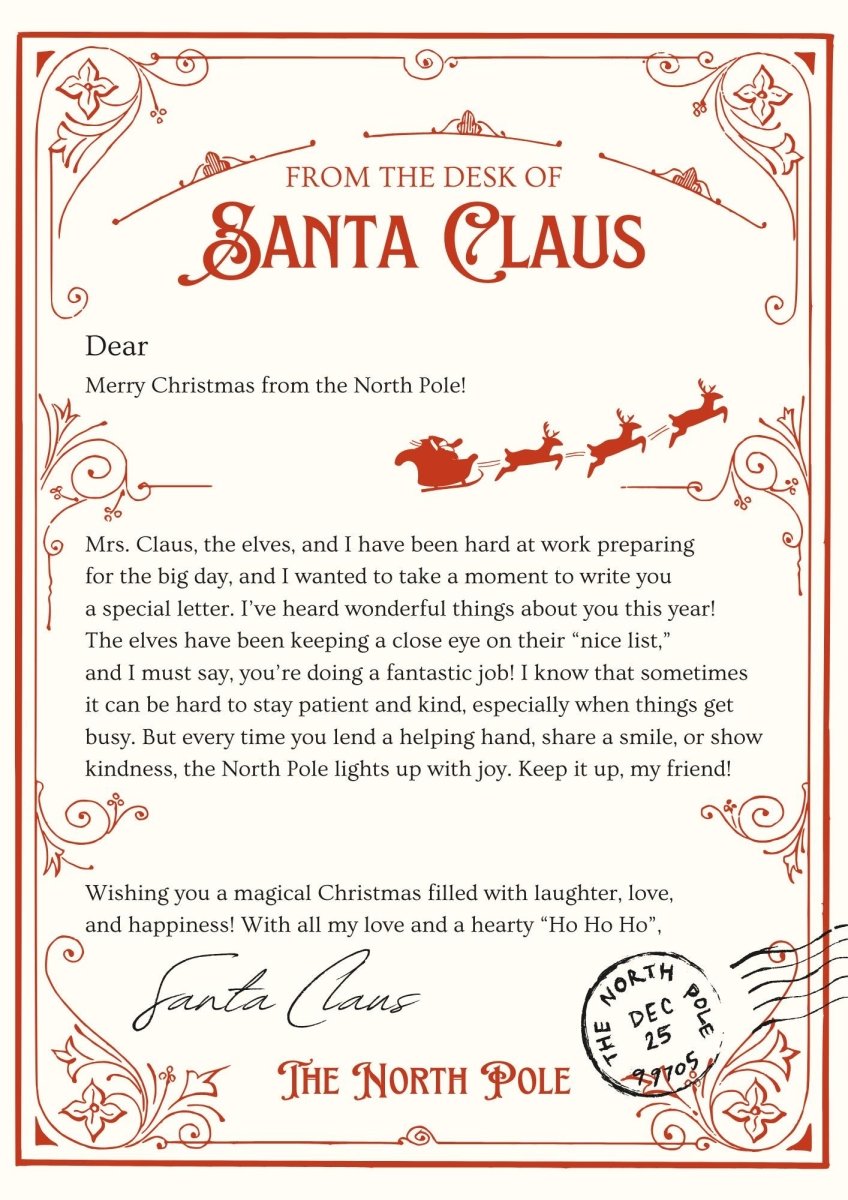 Letter from Santa - Downloads