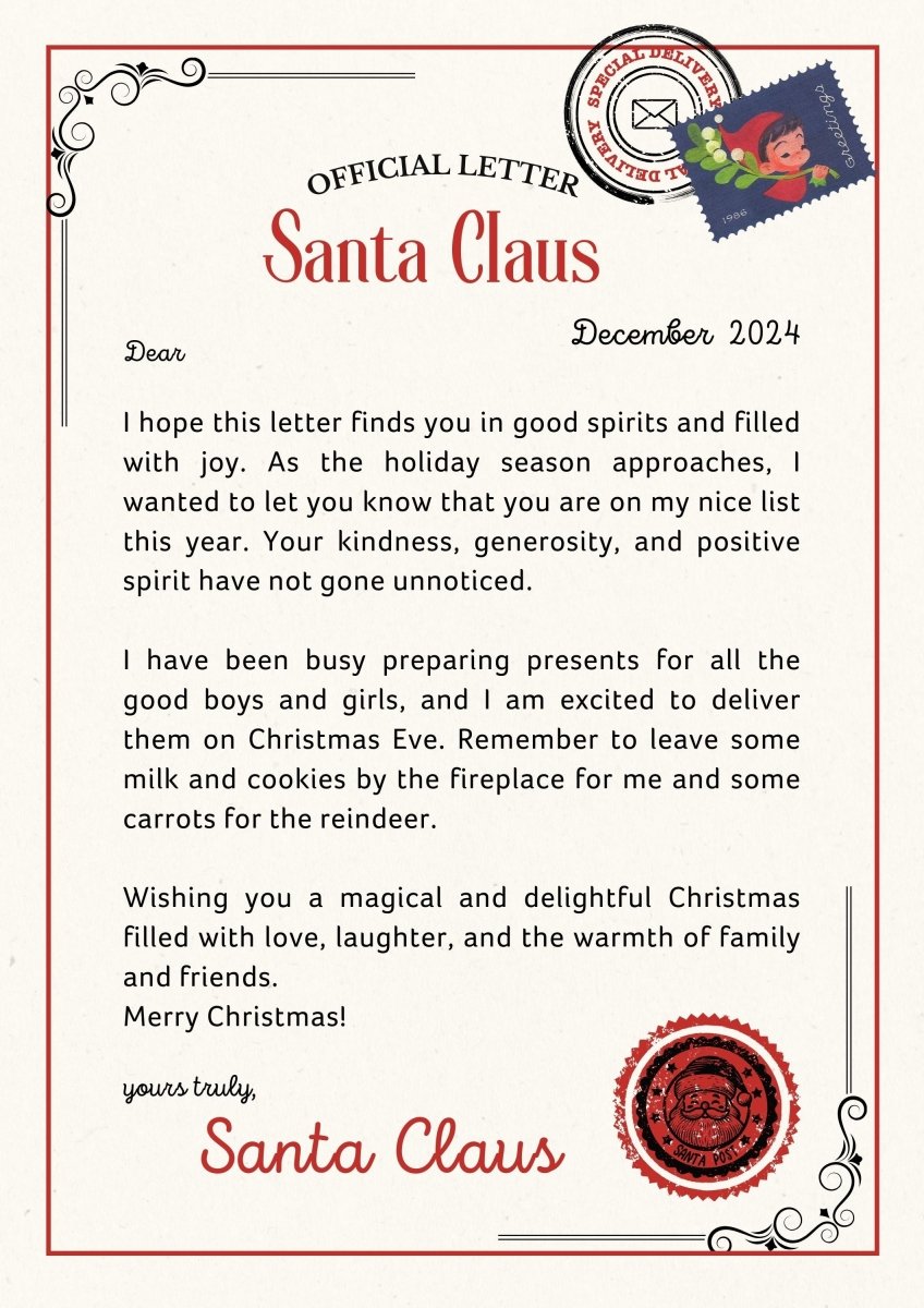free-letter-from-santa-fledglings for Free Printable Letter From Santa Free Letter from Santa | Fledglings for Free Printable Letter From Santa
