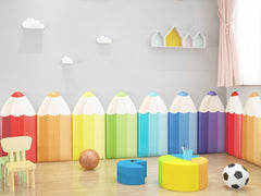 Pencil Padded Wall Panel - 7 piece set - Sensory Equipment