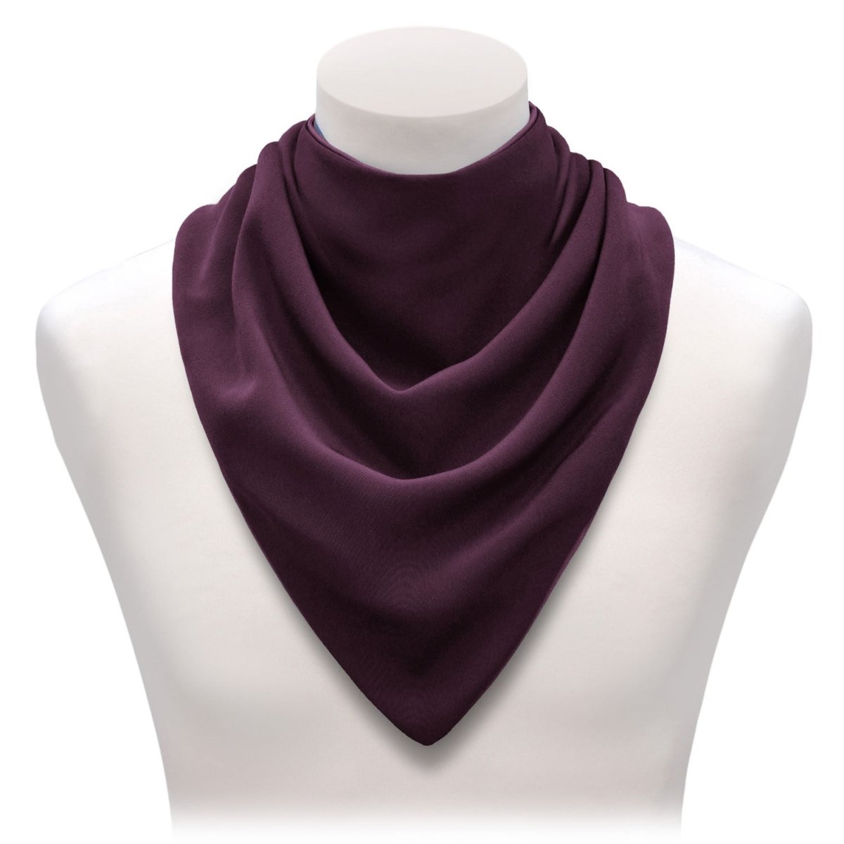 Premium Neckerchief Style Adult Dribble Bib - Waterproof & Discreet - Large - Aubergine - Bibs & Neckerchiefs