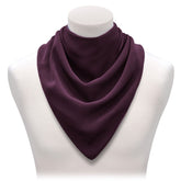 Premium Neckerchief Style Adult Dribble Bib - Waterproof & Discreet - Large - Aubergine - Bibs & Neckerchiefs