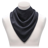 Premium Neckerchief Style Adult Dribble Bib - Waterproof & Discreet - Large - Charcoal Black - Bibs & Neckerchiefs