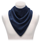 Premium Neckerchief Style Adult Dribble Bib - Waterproof & Discreet - Large - Navy - Bibs & Neckerchiefs