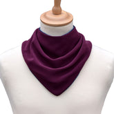 Premium Neckerchief Style Adult Dribble Bib - Waterproof & Discreet - Medium - Aubergine - Bibs & Neckerchiefs