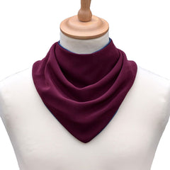Premium Neckerchief Style Adult Dribble Bib - Waterproof & Discreet - Medium - Burgundy - Bibs & Neckerchiefs