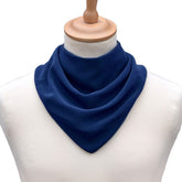 Premium Neckerchief Style Adult Dribble Bib - Waterproof & Discreet - Medium - Navy - Bibs & Neckerchiefs