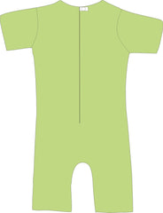 R103C 100% Cotton Short Sleeve Summer Zip Back Pjs - Adult - Bodyvests and Sleepwear
