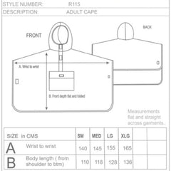 R118 Adult Cape - Wheelchair Clothing