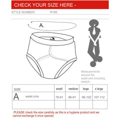 R181 Mens Reusable Incontinence Pants - Bedtime, Toilet Training and Incontinence