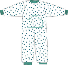 R212C 100% Cotton Back Zipped Onesie Pyjama - Adult - Bodyvests and Sleepwear