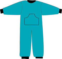 R212C 100% Cotton Back Zipped Onesie Pyjama - Adult - Bodyvests and Sleepwear