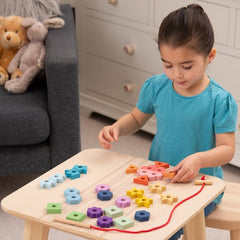 Rainbow Wooden Lacing Shapes - Learning Resource