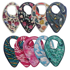 Side Fastening Print Kerchiefs - Bibs & Neckerchiefs