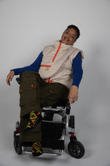 Side Opening Seated Cargo Trouser with Ankle Zip - Wheelchair Clothing