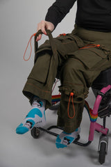 Side Opening Seated Cargo Trouser with Hoist Bands - Wheelchair Clothing