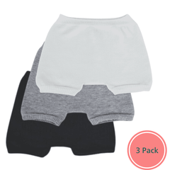 SmartKnitKIDS - Seamless Undies for Boys - Multipack - Black/Grey/White Boxer Briefs - Underwear