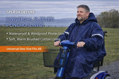Splash Deluxe Universal Sleeved Poncho (Lined) - Wheelchair Clothing
