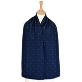 Straight Scarf Clothing Protector - Navy pattern - Adult Bibs