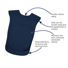 Tabard style adult bib - Medium Navy - Health Care