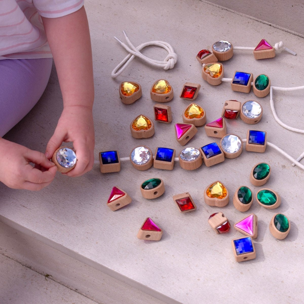 tickit® Shape Lacing Jewels – Pack of 36 - Sensory Toys