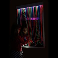 UV Mirror with Glow Strands and Built-In Light – 100 x 91cm - Sensory Equipment