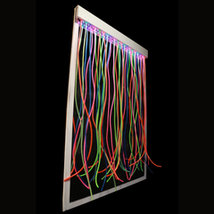 UV Mirror with Glow Strands and Built-In Light – 100 x 91cm - Sensory Equipment