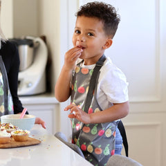 Wipeezee Apron - Child's size - Grey Happy Fruit - Aprons