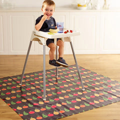 Wipeezee Splash Mat - Grey Happy Fruit - Splash Mat