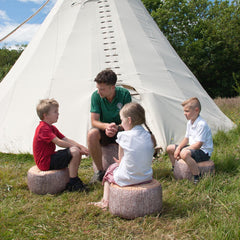 Woodland Retreat Log Bean Bag Seats - 4 Pack - Sensory Equipment