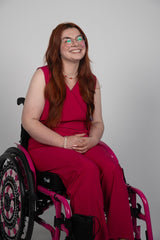 Wrap - Over Jumpsuit with Side Openings - Daywear