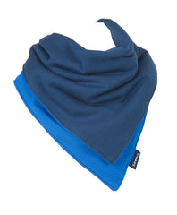 Navy/Turquoise Marl Flip Kerchief, Protective bib, for disabled children.