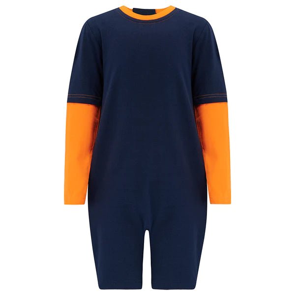 Kaycey Secret Zip Back Jumpsuits - Long Sleeve / Knee Length (Kids) - Bodyvests and Sleepwear