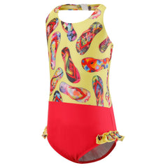Kes-vir Girl's Marigold Incontinence Halterneck Swimsuit - Swimwear and Accessories