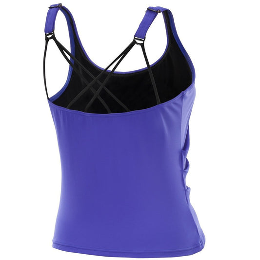 Kes-Vir Ladies Cross Back Tankini Swimsuit Top - Purple - Swimwear and Accessories