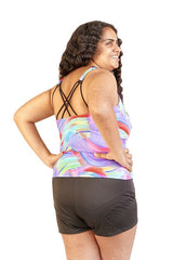 Kes-Vir Ladies Indigo Wave Incontinence Tankini - Swimwear and Accessories