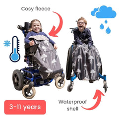 Kids Fleece-Lined Wheelchair Cosy Ages 4-10 - Buggies & Accessories