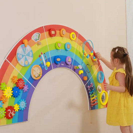Large Rainbow Sensory Wall Panel - Sensory Toys