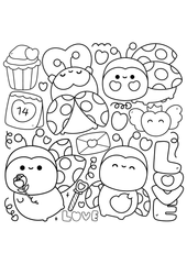 Love Bug Valentines Colouring in Sheet - Downloads