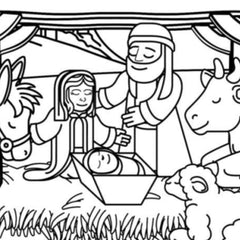 Nativity Colouring -