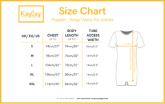 NEW PATTERN Kaycey Short Sleeved Popper Vest - Adult Navy - Bodyvests and Sleepwear