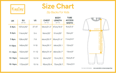NEW PATTERN Kaycey Short Sleeved Zip Back Knee Length Jumpsuit - Child - Bodyvests and Sleepwear