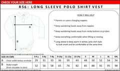 R56 Airtex Polyester Long Sleeve Polo Shirt - Daywear