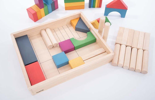 Rainbow Wooden Jumbo Block Set - Pk54 - Learning Resource