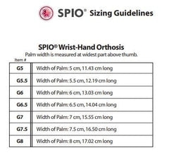 SPIO Wrist Hand Orthosis Compression Single Glove - Deep pressure - Daytime Clothing
