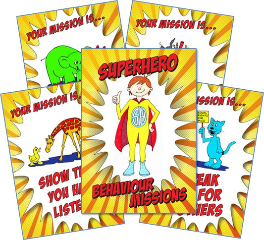 Superhero Behaviour Missions Card Game - Learning Resource