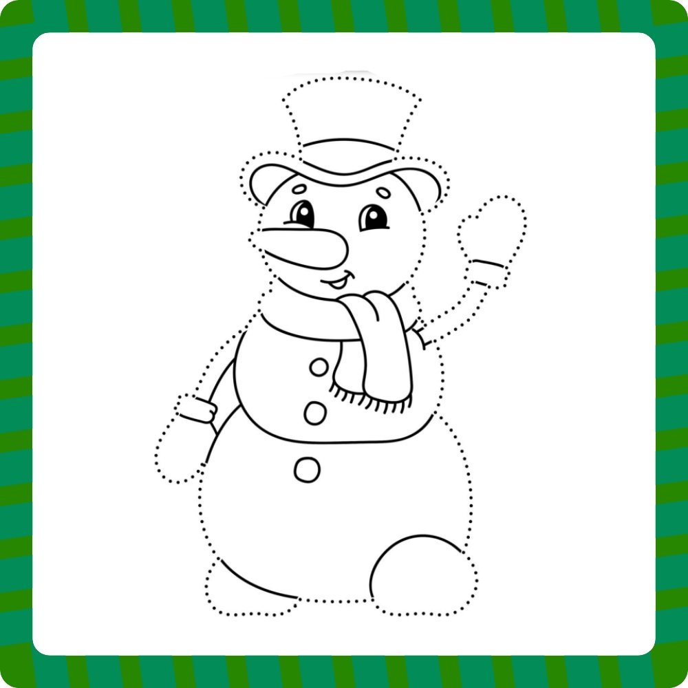 Trace & Colour The Snowman -