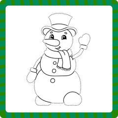 Trace & Colour The Snowman -
