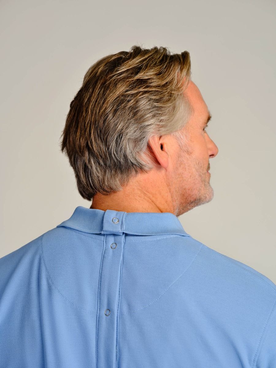 elderly clothing 201 back of neck back fastening 