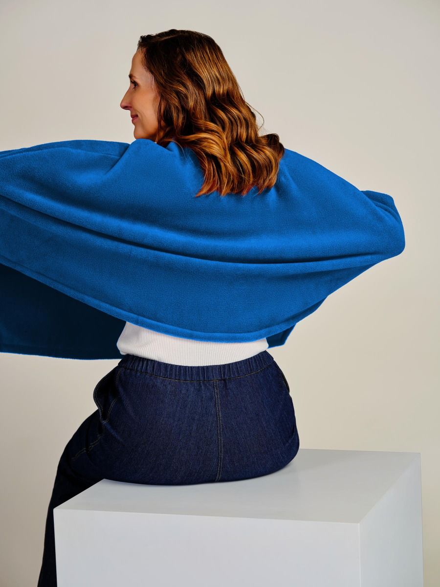 blue cape for wheelchair users